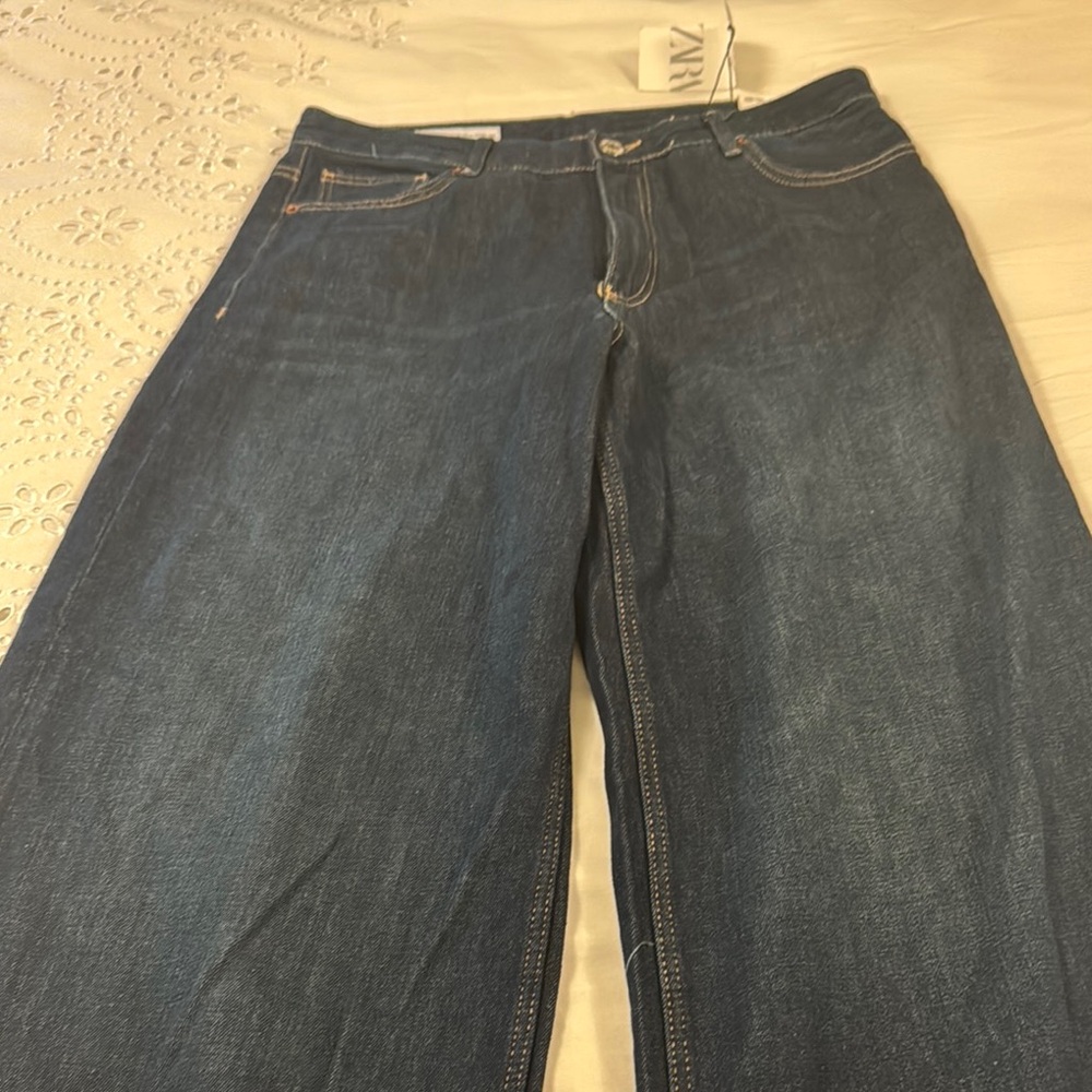 Zara Women's Flare & Wide Leg Jeans - Blue